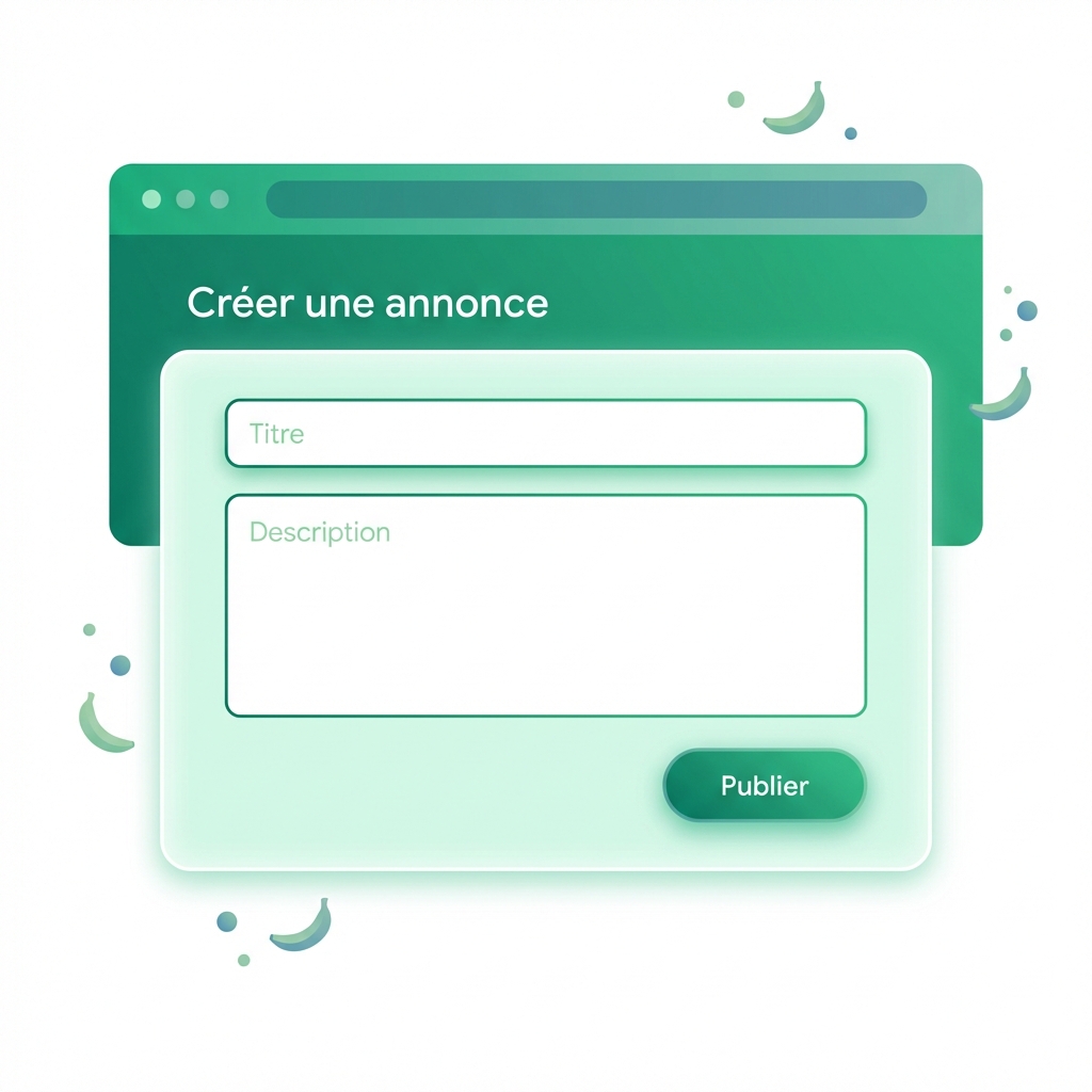 Interface dépôt d'annonce